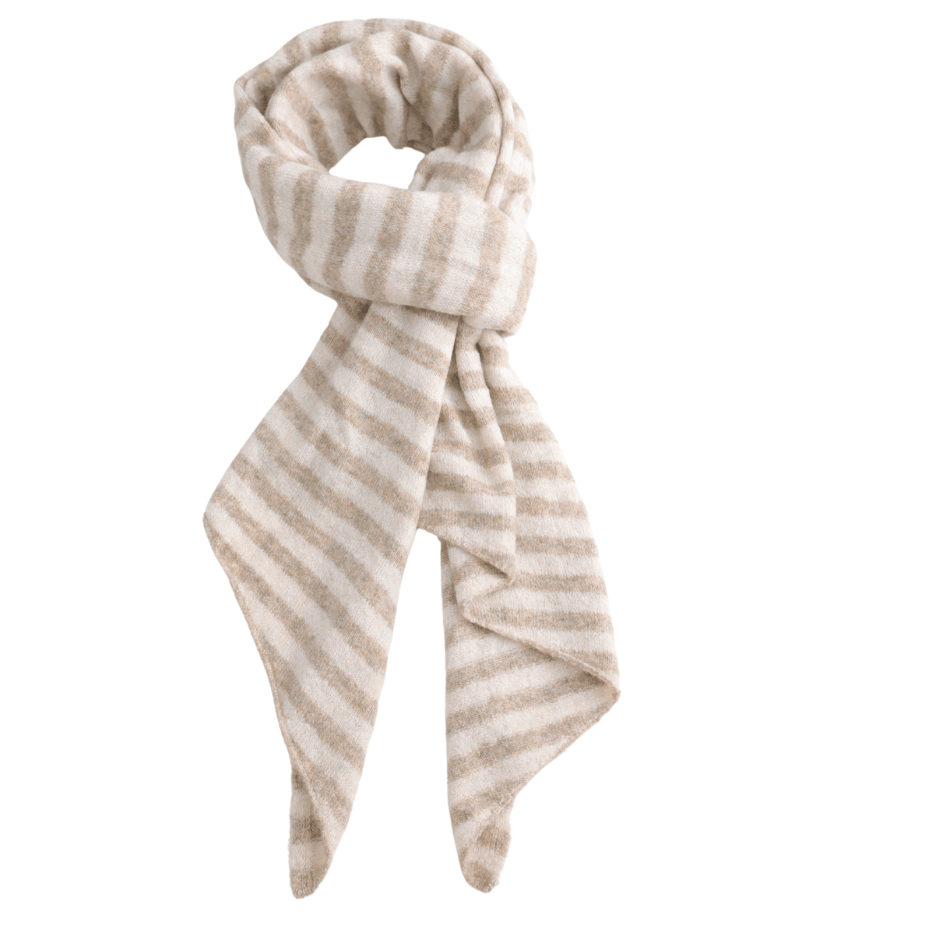 Sienna Stripe Scarf - Mushroom - Simply Rye