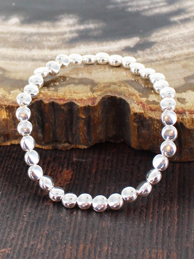 Silver Plated Disc Bracelet - Simply Rye