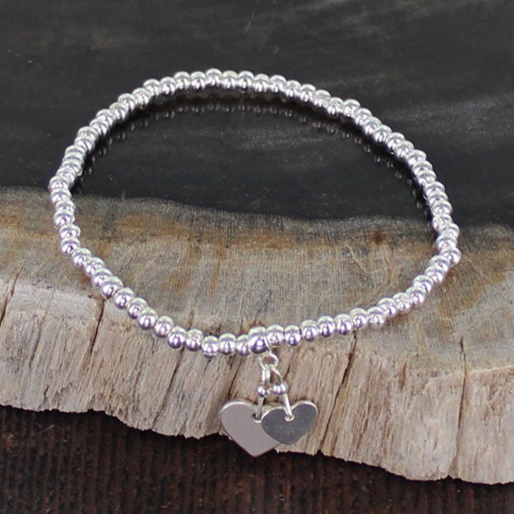 Silver Plated Heart Charm Bracelet - Simply Rye