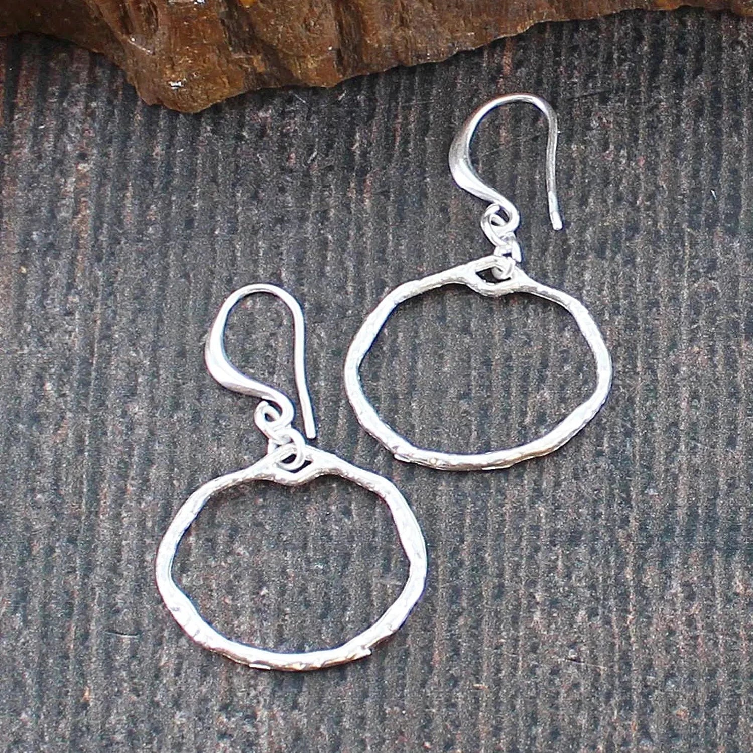 Silver Plated Simple Ring Earrings - Simply Rye