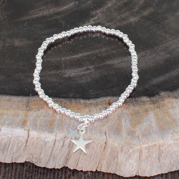 Silver Plated Star Charm Bracelet - Simply Rye
