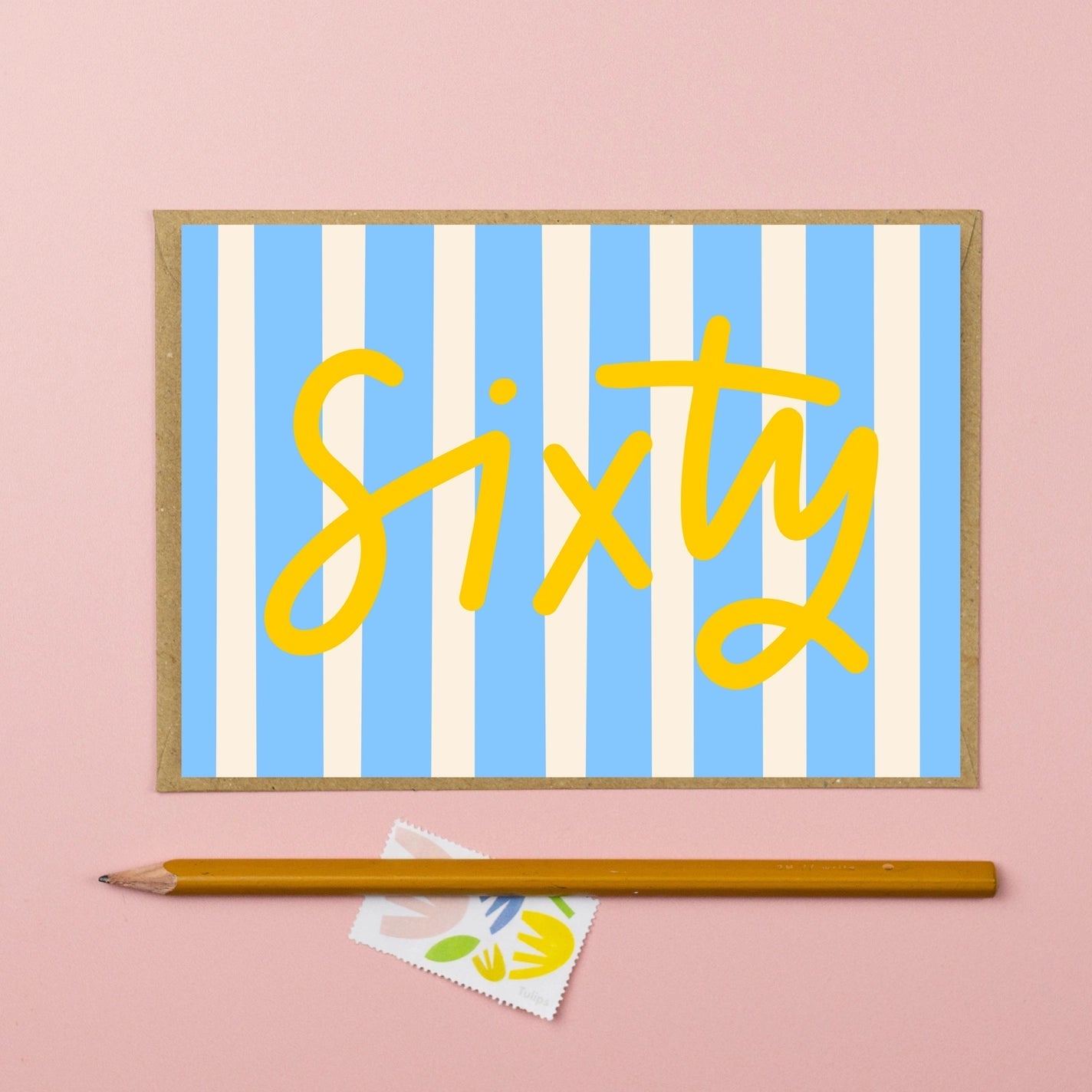 'Sixty' Stripes Card - Simply Rye