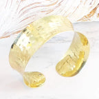 Solid Hammered Metal Cuff Bracelet - Simply Rye