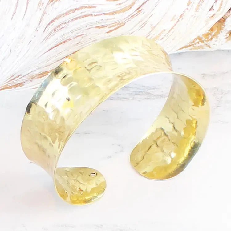 Solid Hammered Metal Cuff Bracelet - Simply Rye