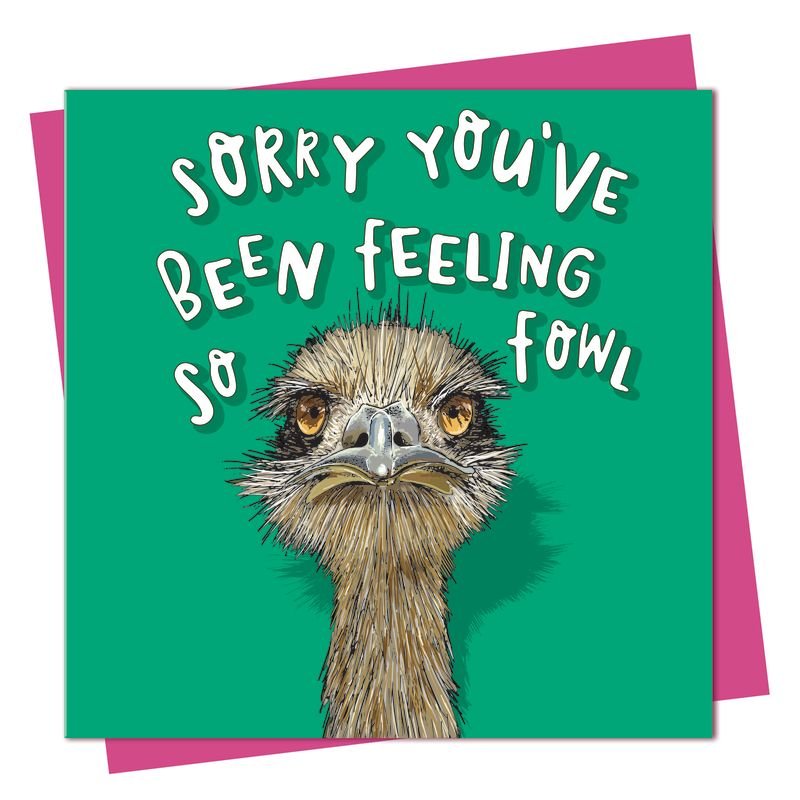 ‘Sorry You've Been Feeling So Fowl’ Card - Simply Rye