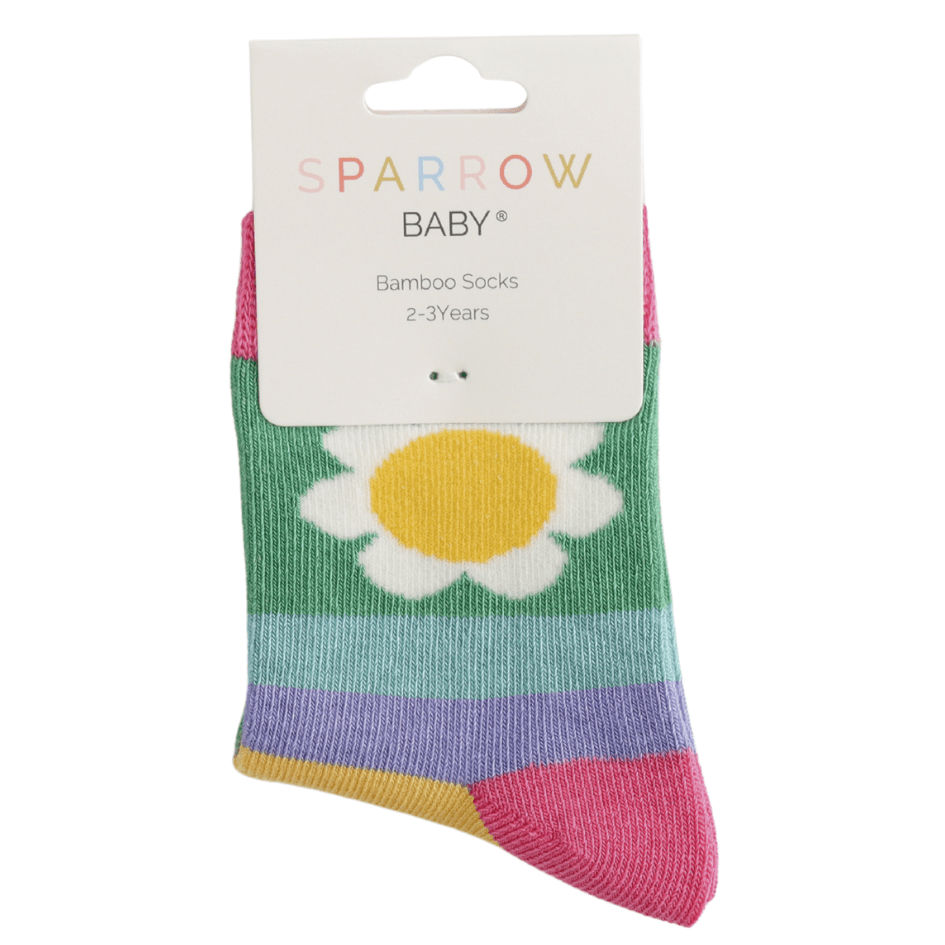 Sparrow Baby Daisy & Stripes Socks - Simply Rye