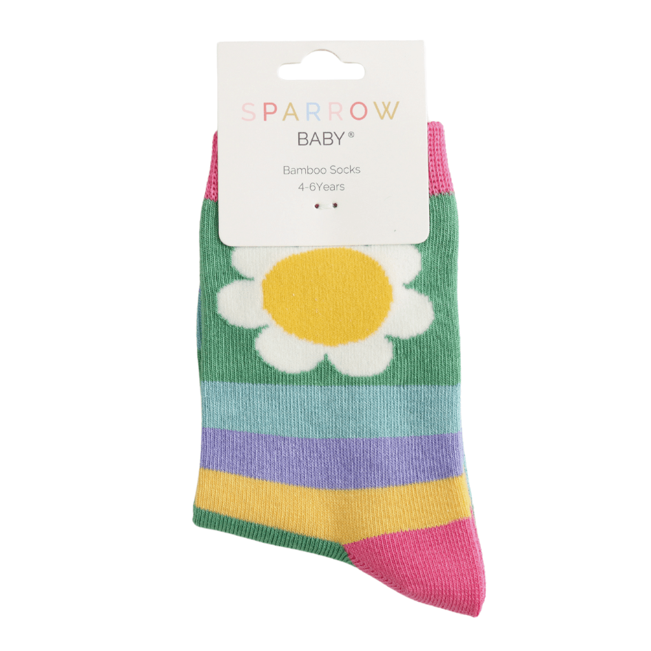 Sparrow Baby Daisy & Stripes Socks - Simply Rye