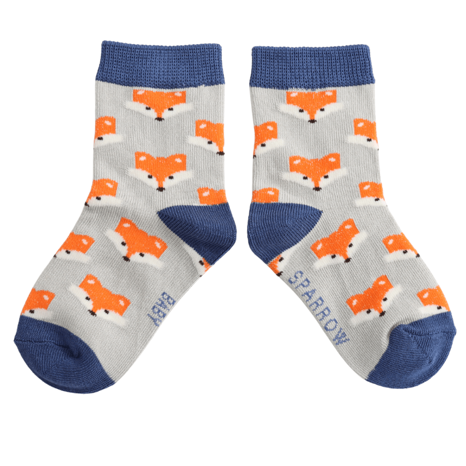 Sparrow Baby Fox Faces Socks - Simply Rye