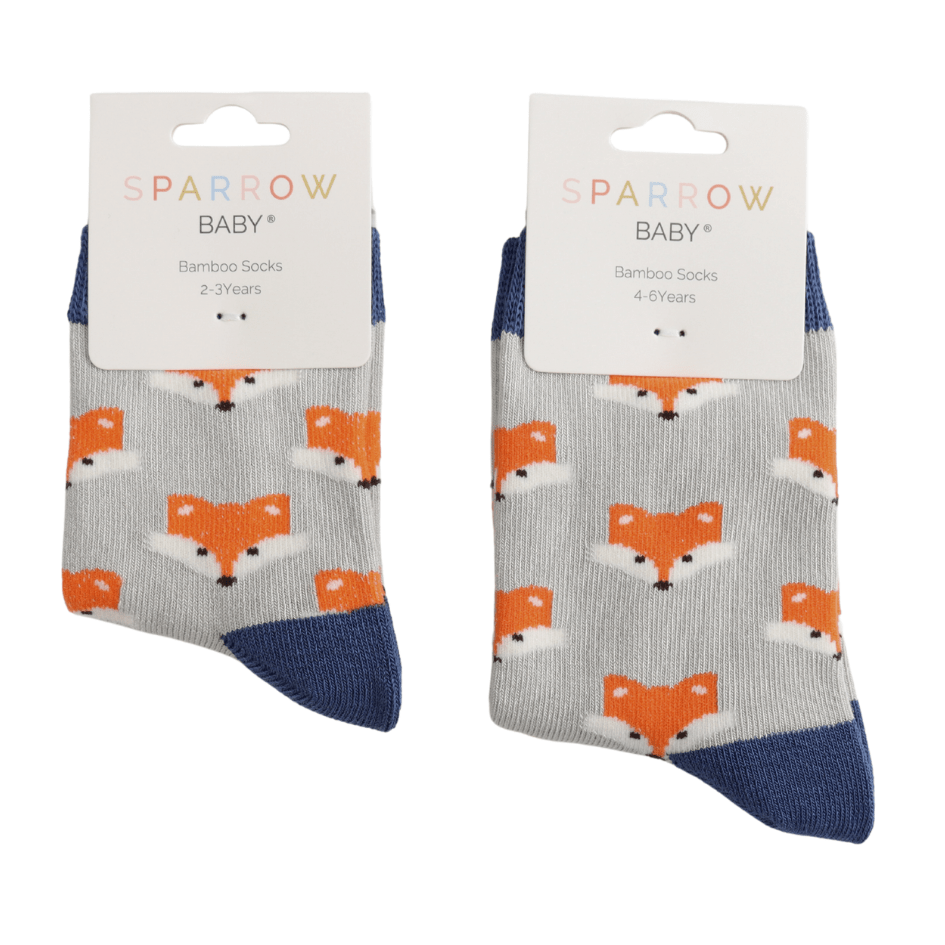 Sparrow Baby Fox Faces Socks - Simply Rye
