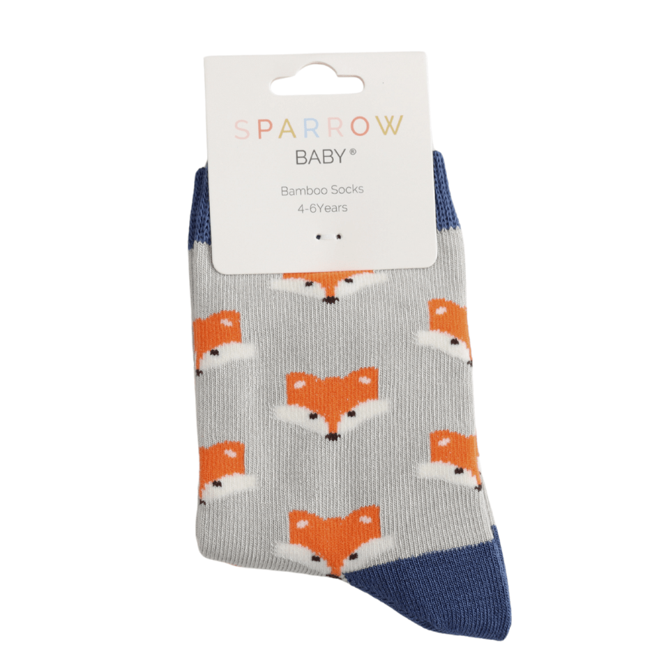 Sparrow Baby Fox Faces Socks - Simply Rye