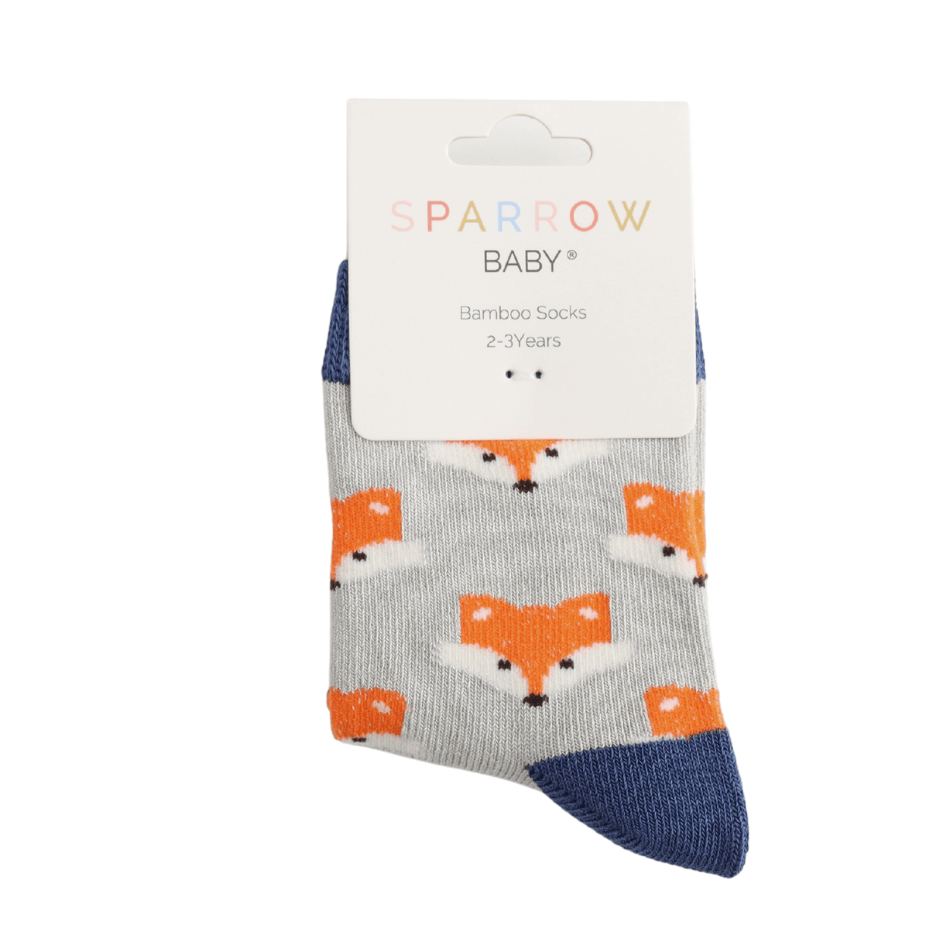 Sparrow Baby Fox Faces Socks - Simply Rye