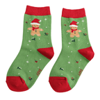 Sparrow Baby Gingerbread Christmas Socks - Green - Simply Rye