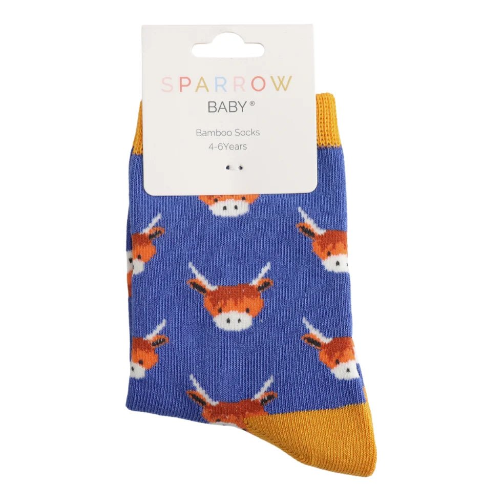 Sparrow Baby Highland Cows Socks - Simply Rye