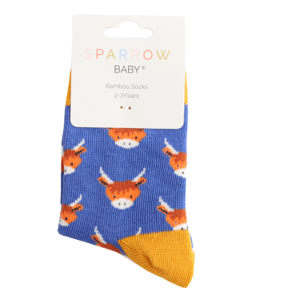 Sparrow Baby Highland Cows Socks - Simply Rye