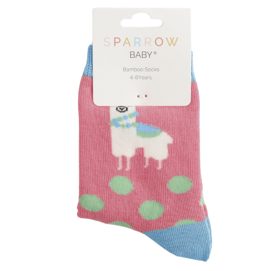 Sparrow Baby Llamas & Spots Socks - Simply Rye