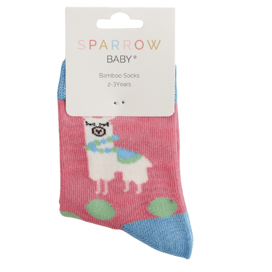 Sparrow Baby Llamas & Spots Socks - Simply Rye