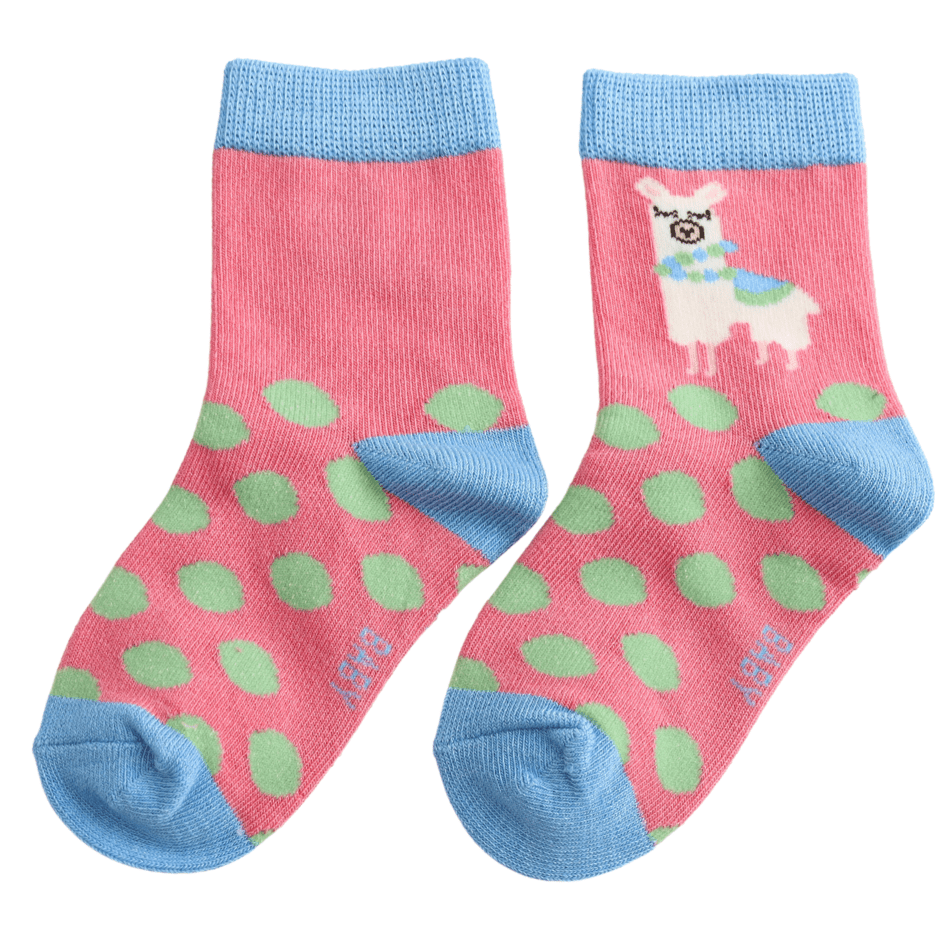 Sparrow Baby Llamas & Spots Socks - Simply Rye