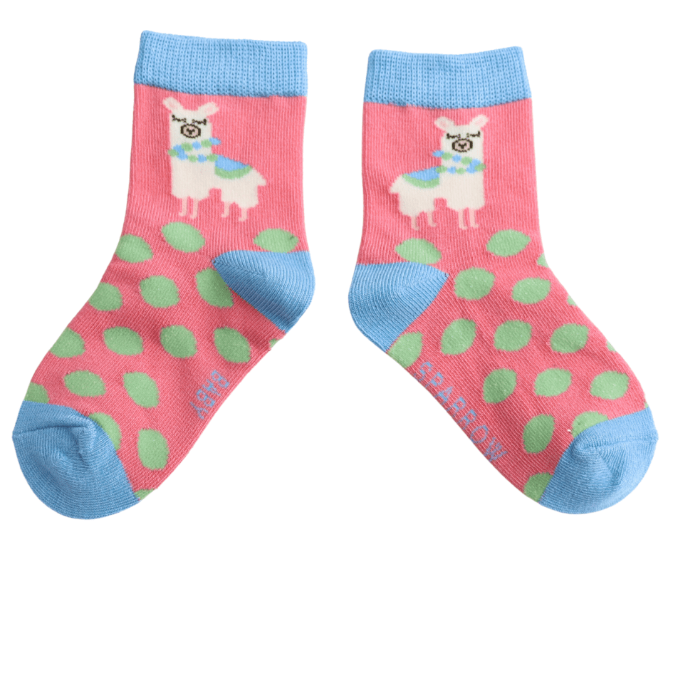 Sparrow Baby Llamas & Spots Socks - Simply Rye
