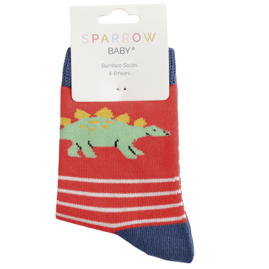 Sparrow Baby Stegosaurus & Stripes Socks - Simply Rye