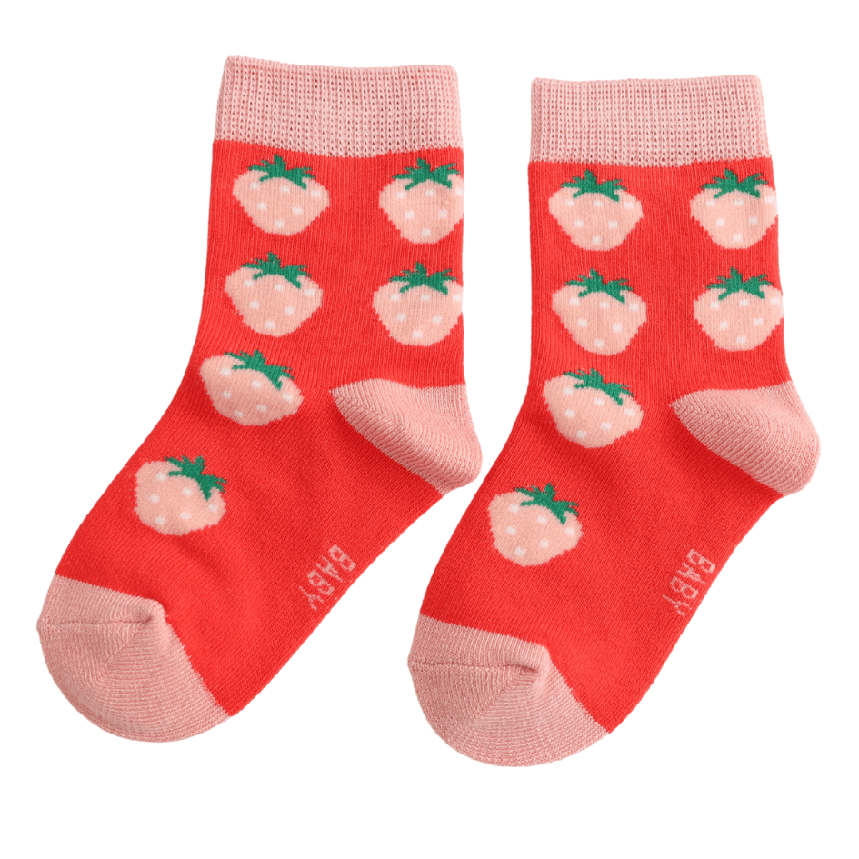 Sparrow Baby Strawberries Socks - Simply Rye