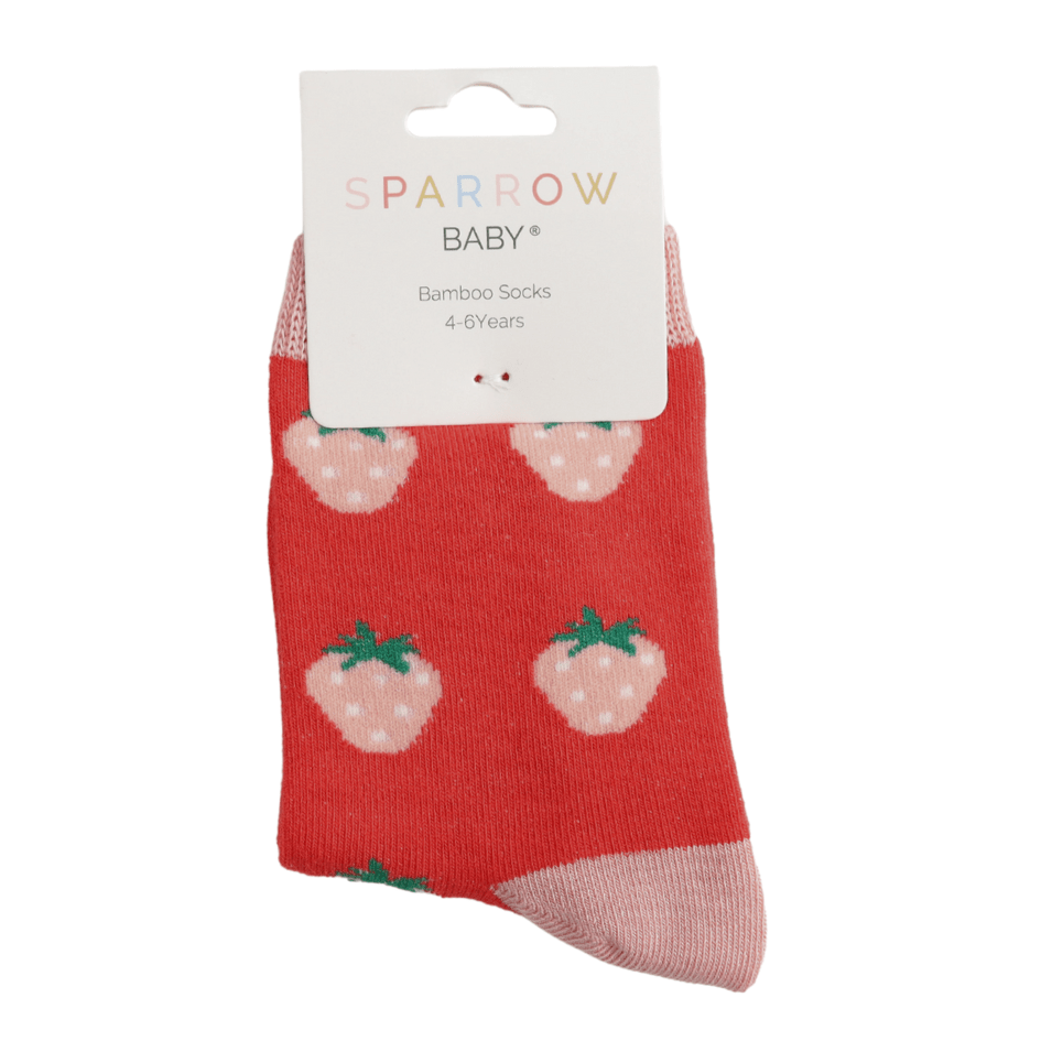 Sparrow Baby Strawberries Socks - Simply Rye