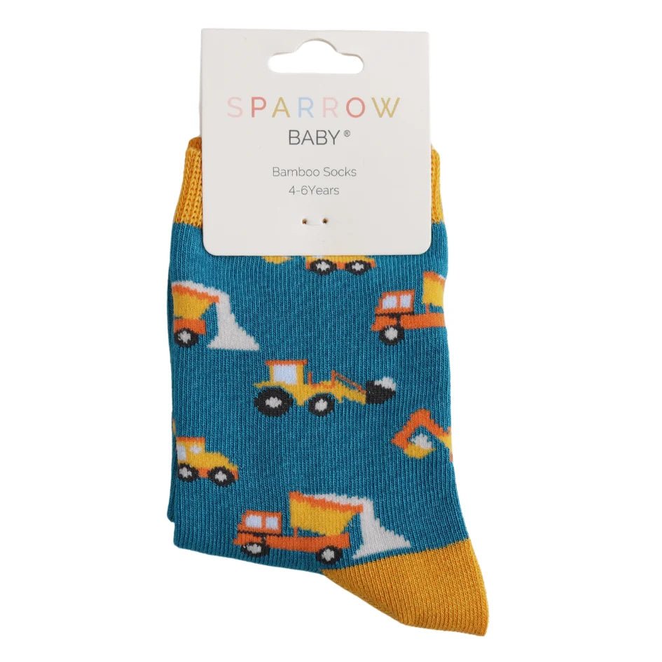 Sparrow Baby Trucks Socks - Simply Rye