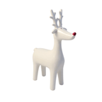Standing White Reindeer Christmas Decoration - Simply Rye