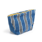 Striped Terry Towelling Wash Bag - Cobalt & Navy - Simply Rye
