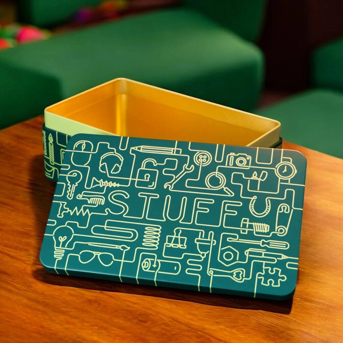 'Stuff' Tin - Teal - Simply Rye
