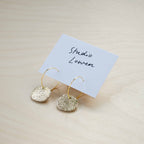 Sun Disc Charm Hoop Earrings - Simply Rye