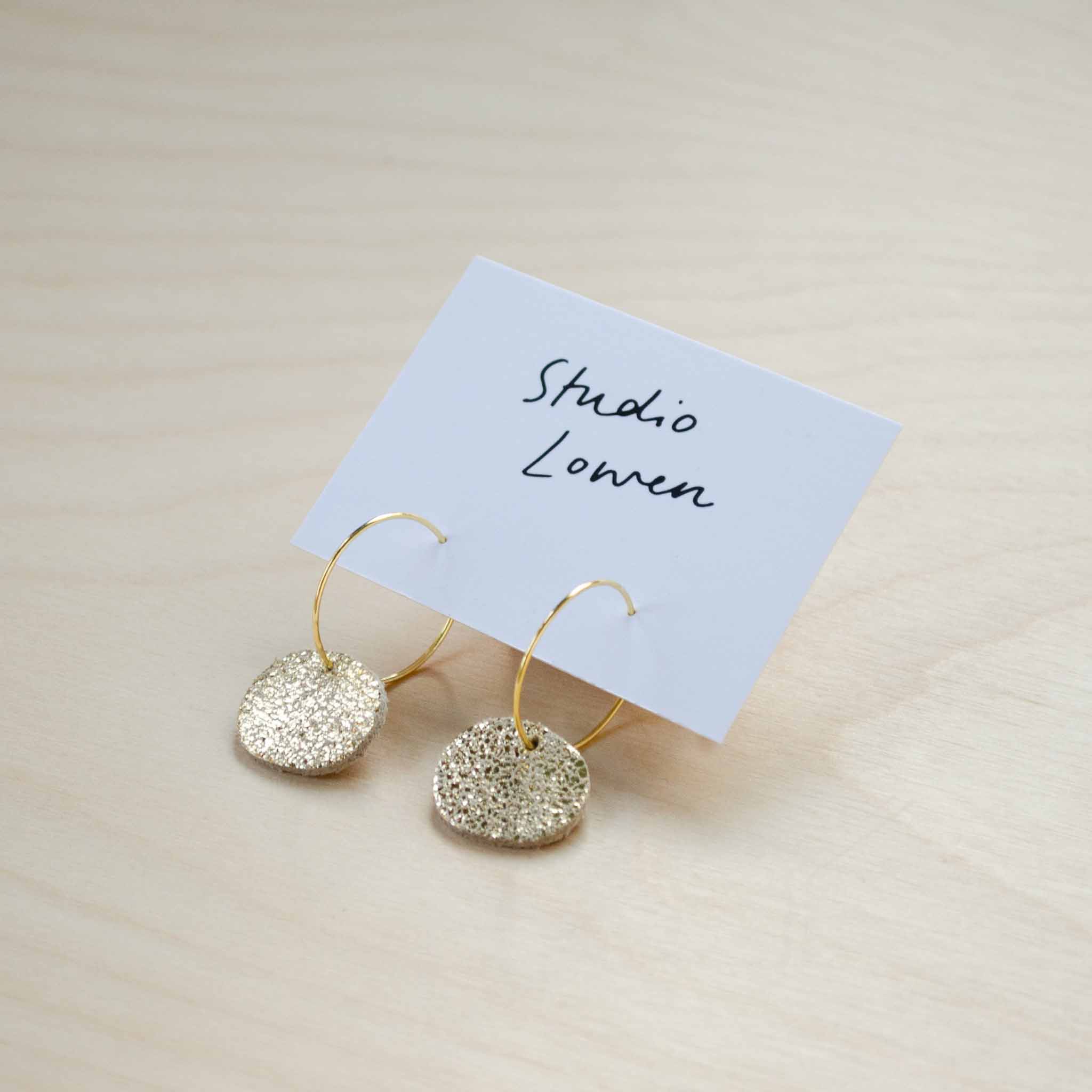 Sun Disc Charm Hoop Earrings - Simply Rye