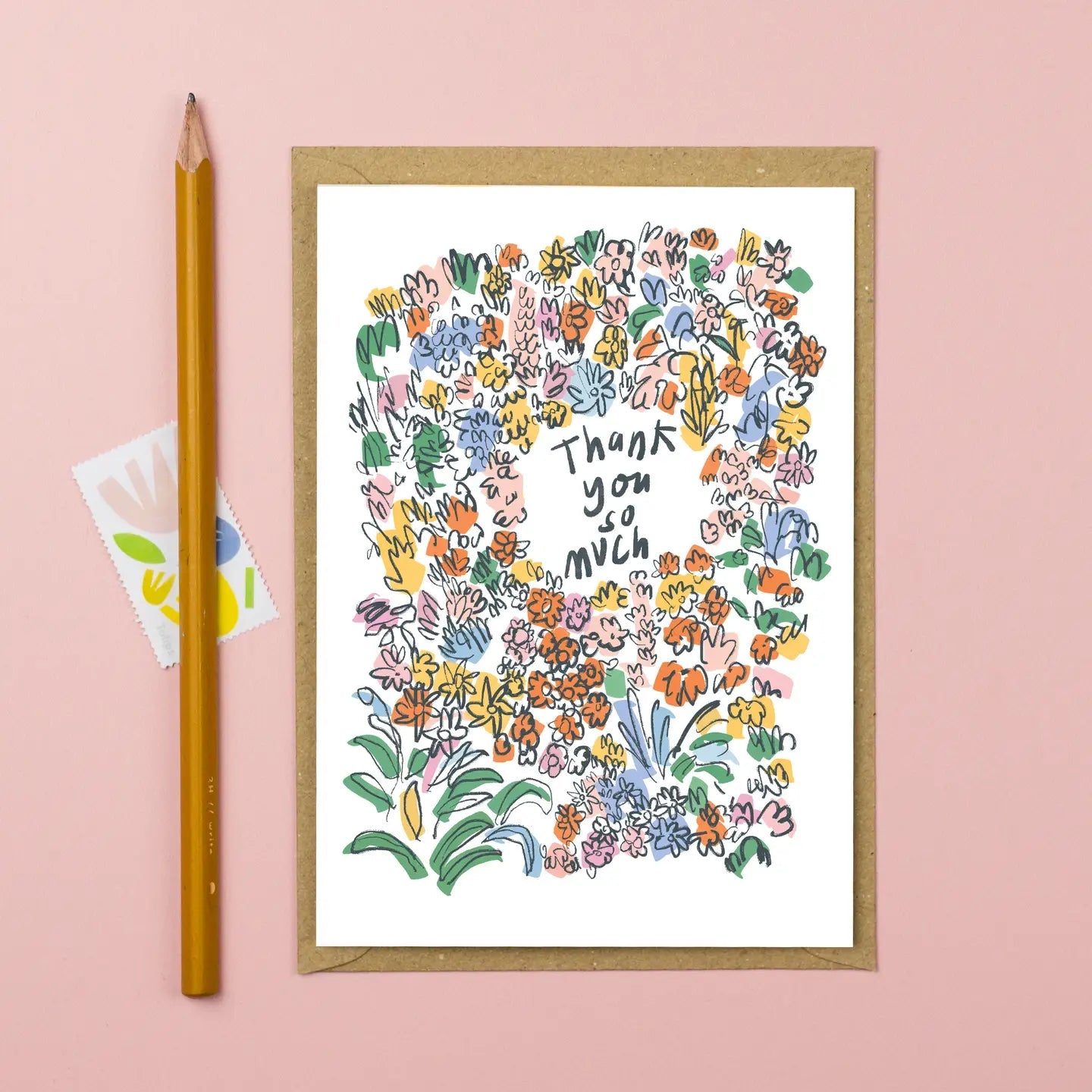 ‘Thank You So Much’ Flowers Card - Simply Rye