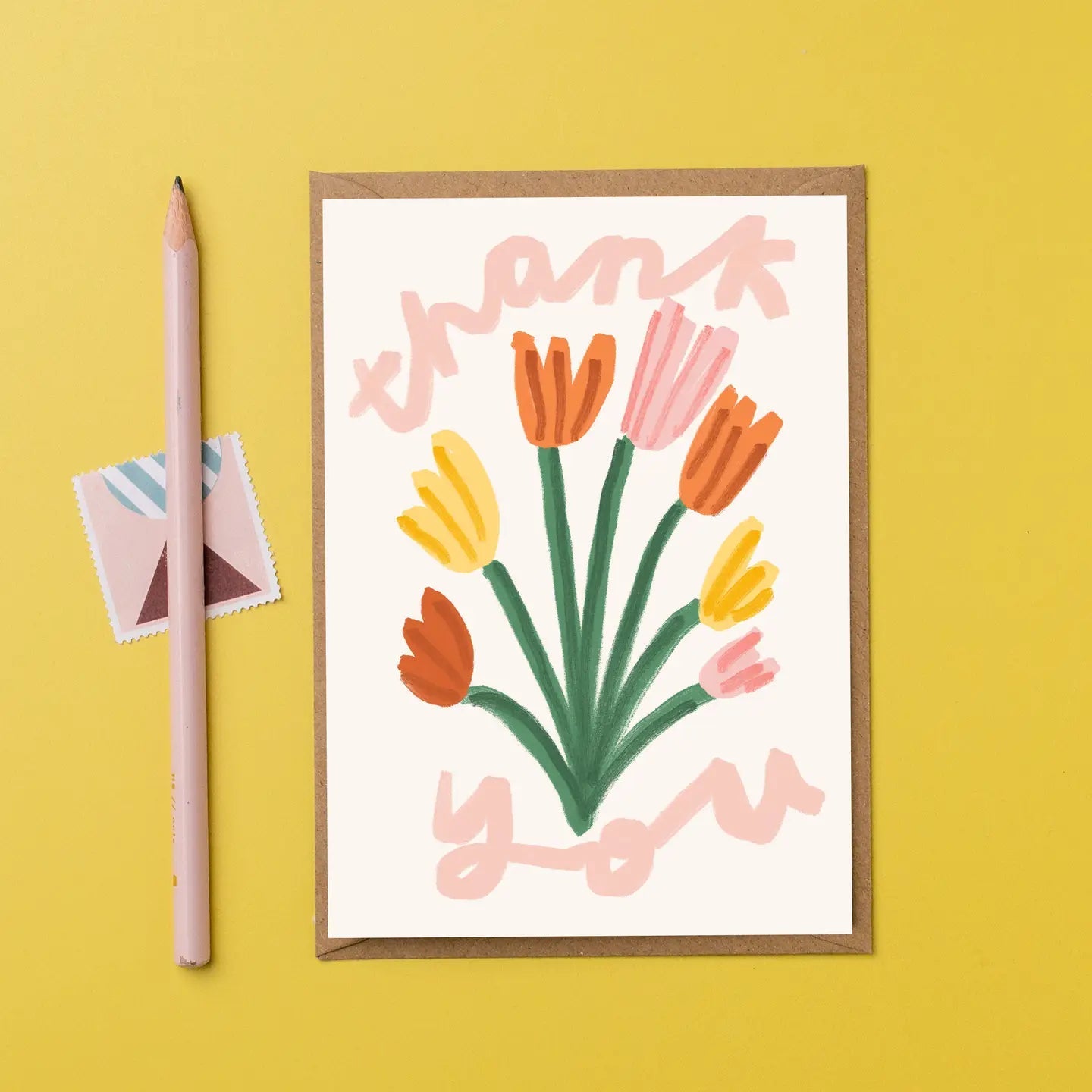 ‘Thank You’ Tulips Card - Simply Rye