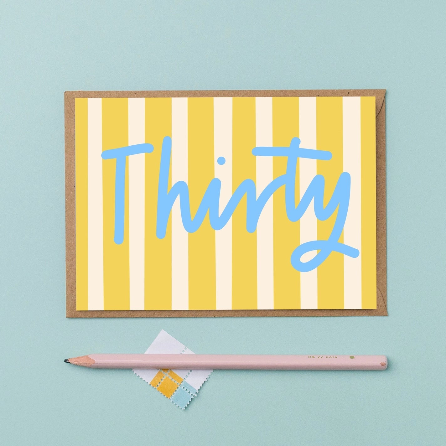 'Thirty' Stripes Card - Simply Rye
