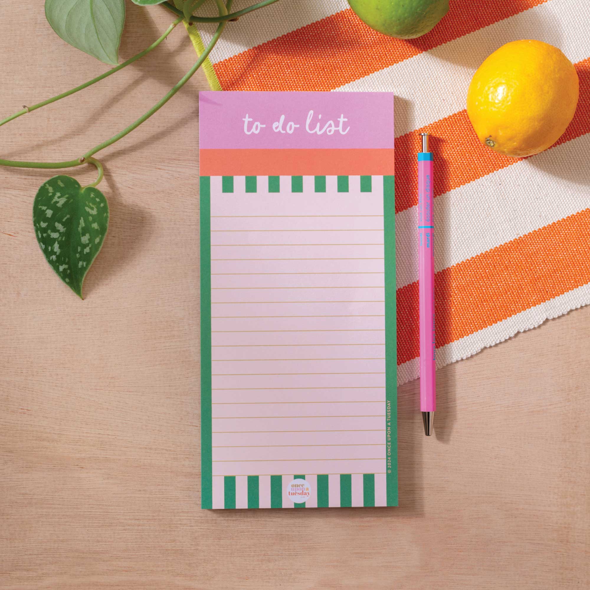 To Do List Pad - Cabana Stripe - Simply Rye