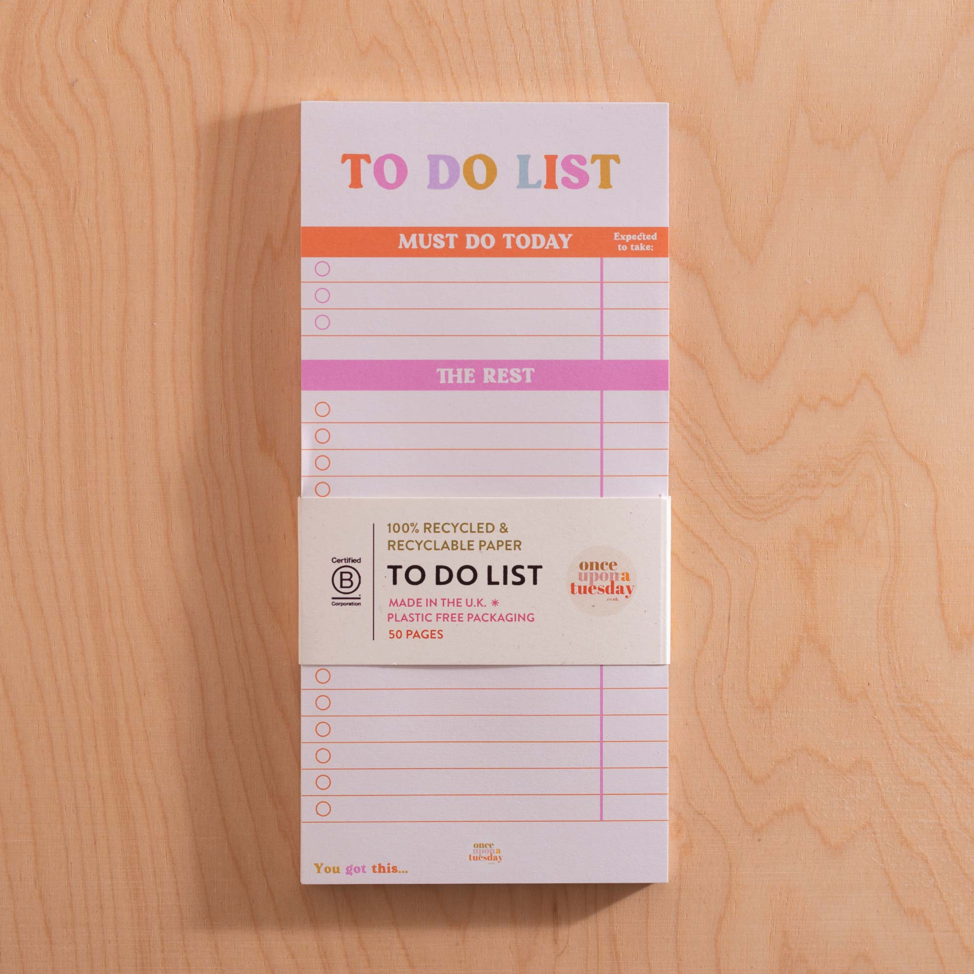 To Do List Pad - You Got This - Simply Rye