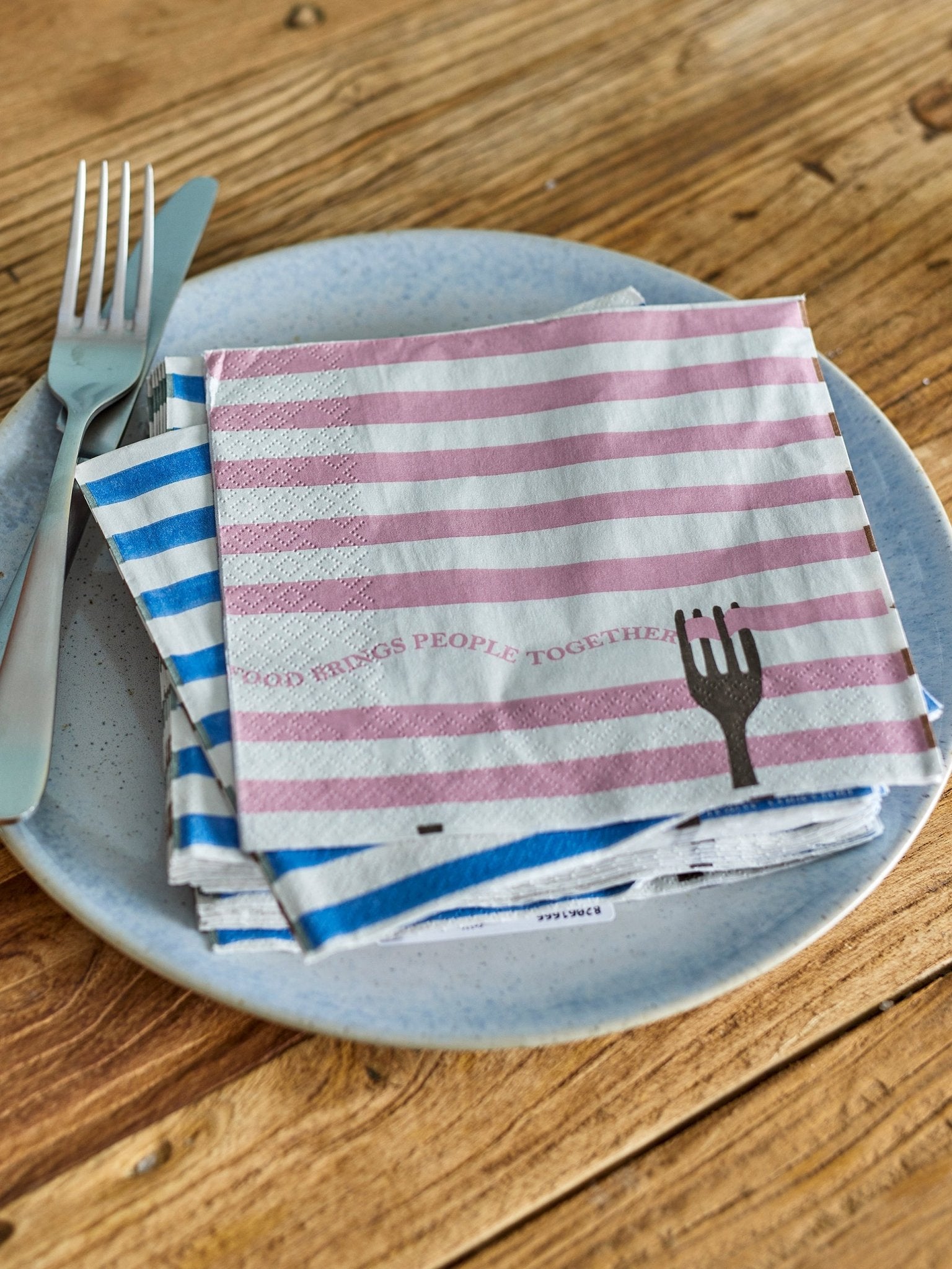 'Together' Stripe Napkins - Simply Rye