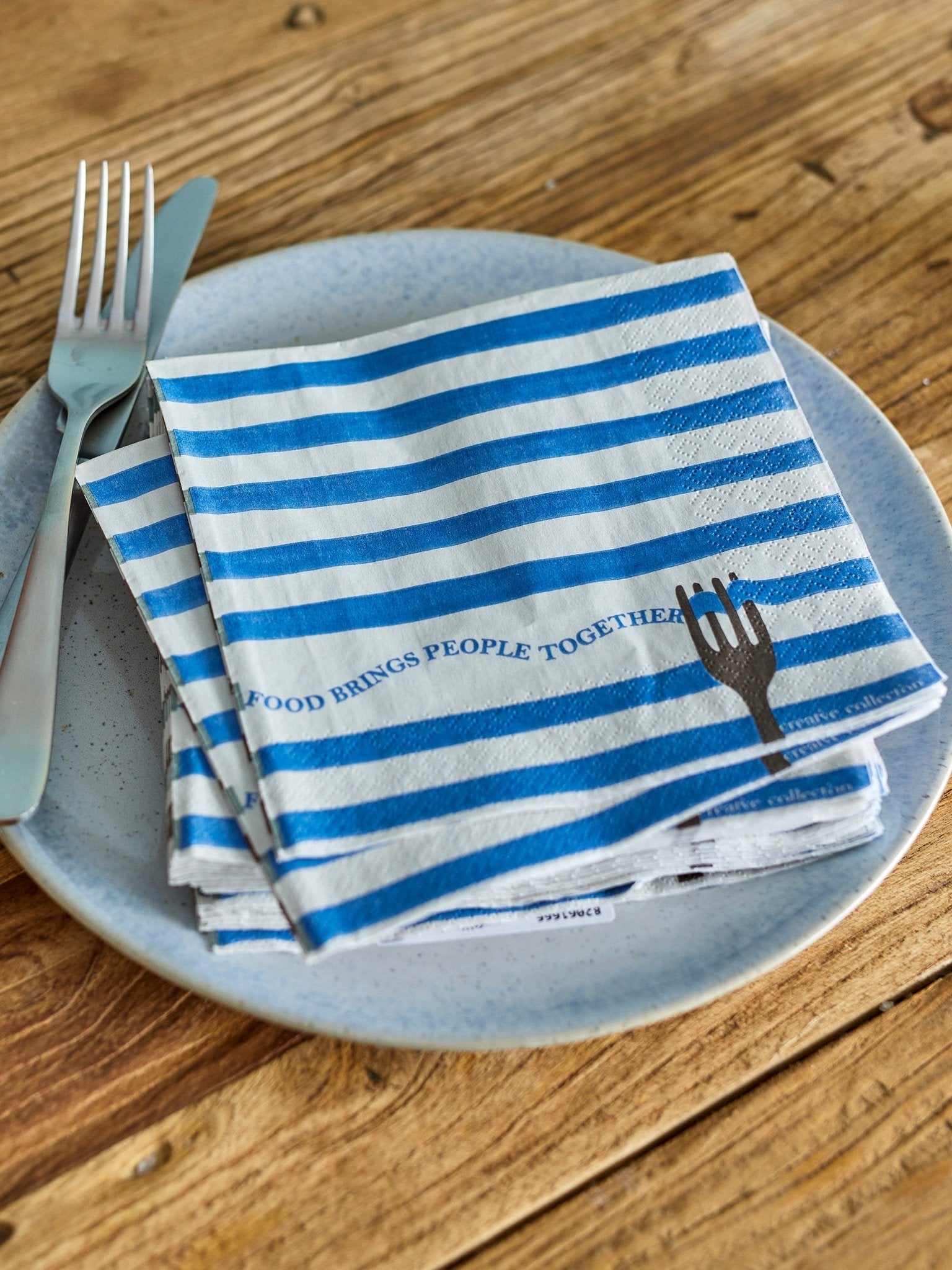 'Together' Stripe Napkins - Simply Rye