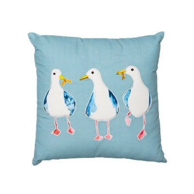 Trio of Seagulls Cushion - Simply Rye