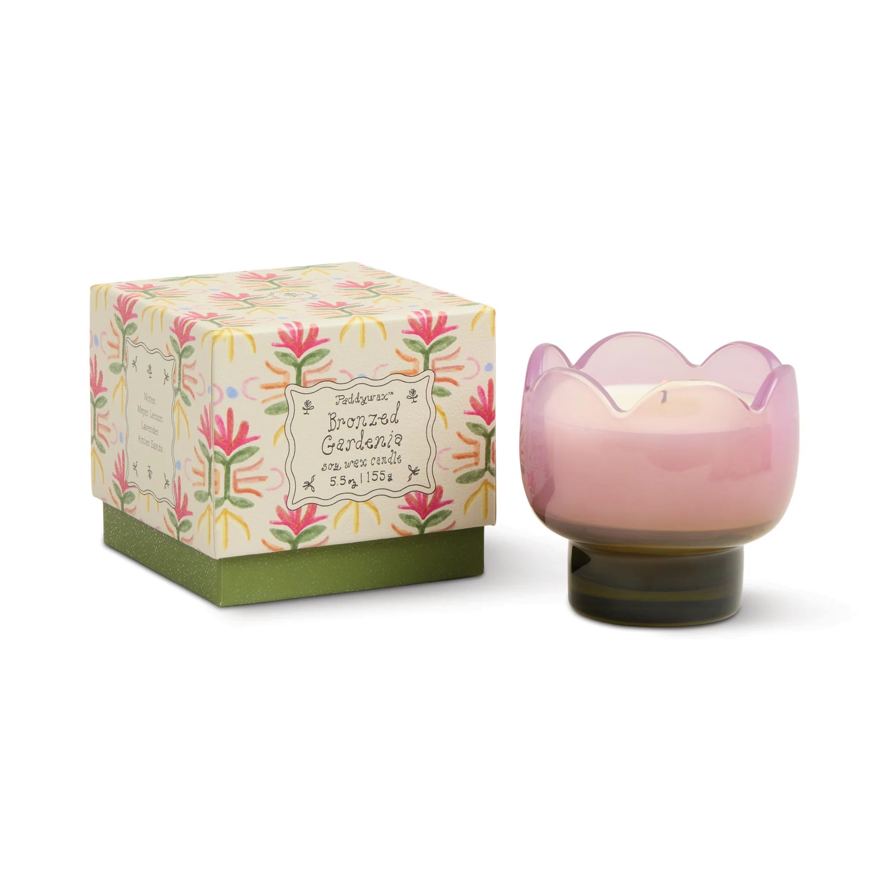 Tulip Glass Candle - Bronzed Gardenia - Simply Rye