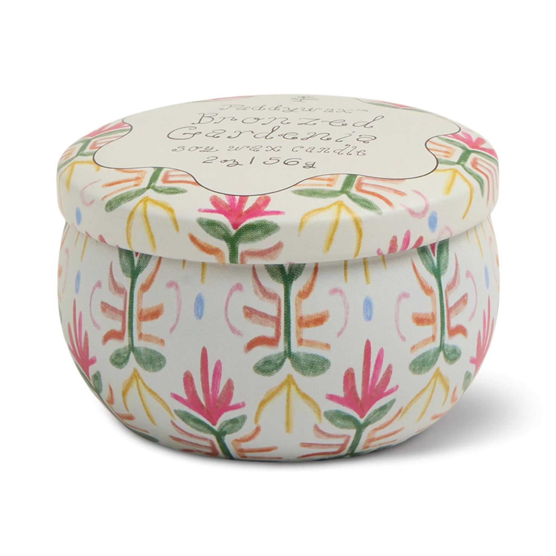 Tulip Printed Tin Candle - Bronzed Gardenia - Simply Rye