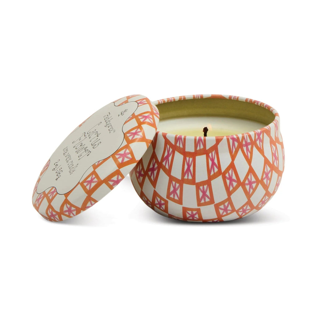 Tulip Printed Tin Candle - Cactus Flower - Simply Rye