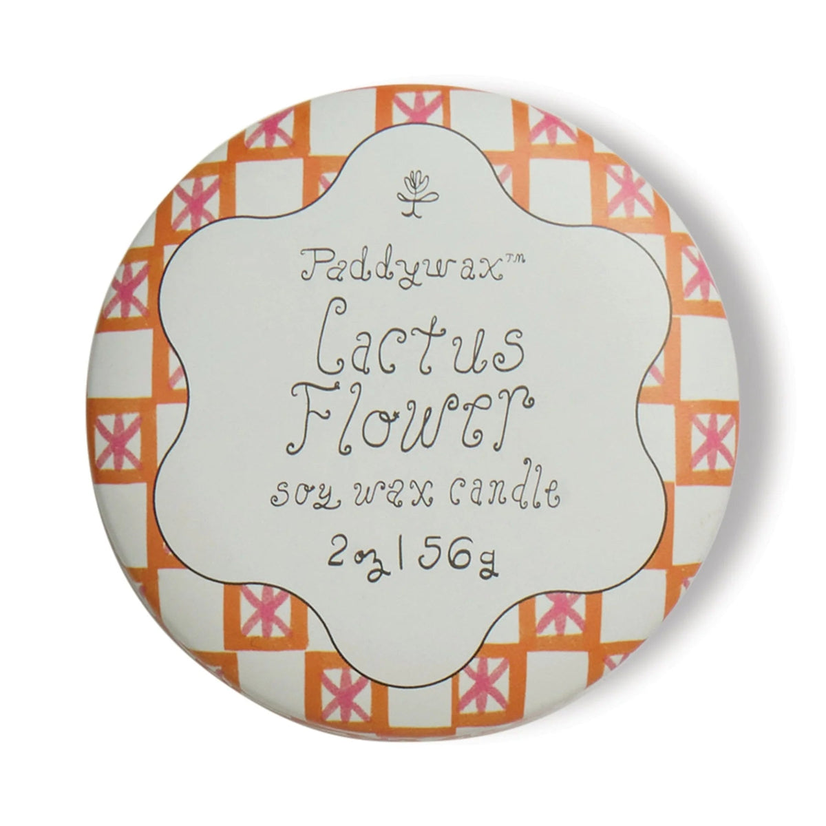 Tulip Printed Tin Candle - Cactus Flower - Simply Rye