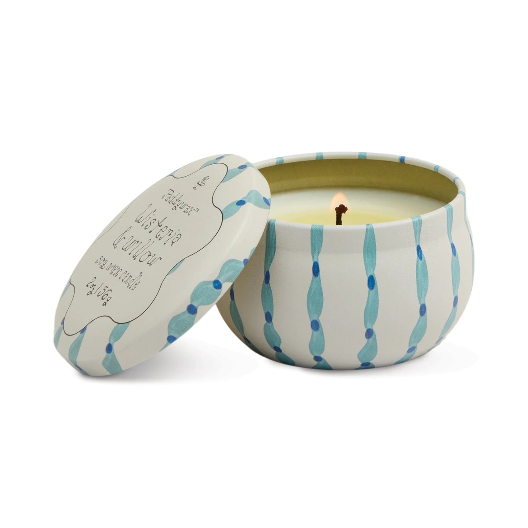Tulip Printed Tin Candle - Wisteria & Willow - Simply Rye