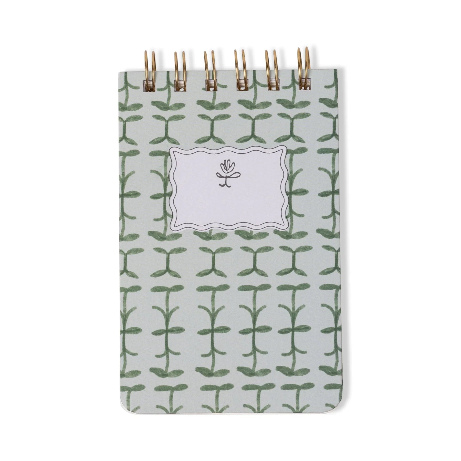 Tulip Twin Wire Notepad - Green Vine - Simply Rye