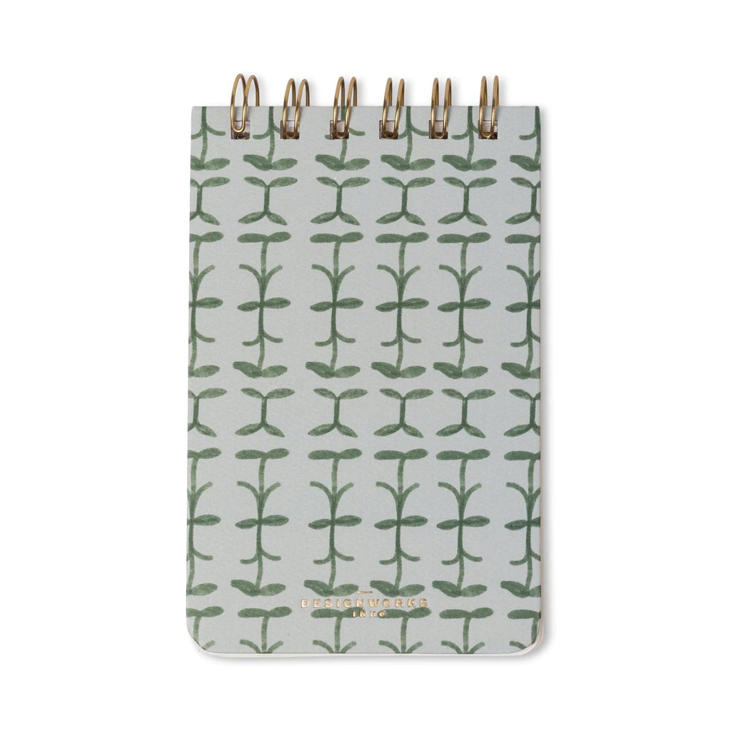 Tulip Twin Wire Notepad - Green Vine - Simply Rye