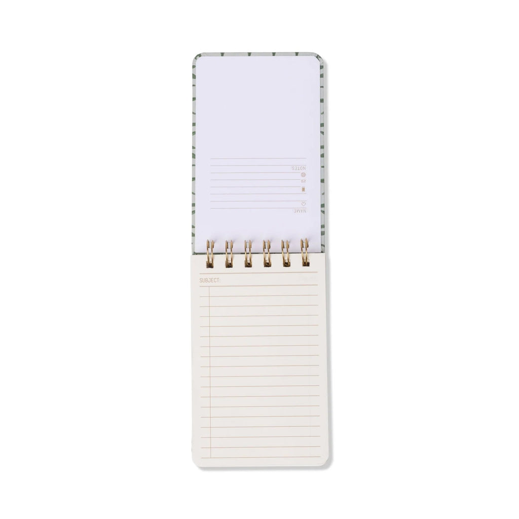 Tulip Twin Wire Notepad - Green Vine - Simply Rye