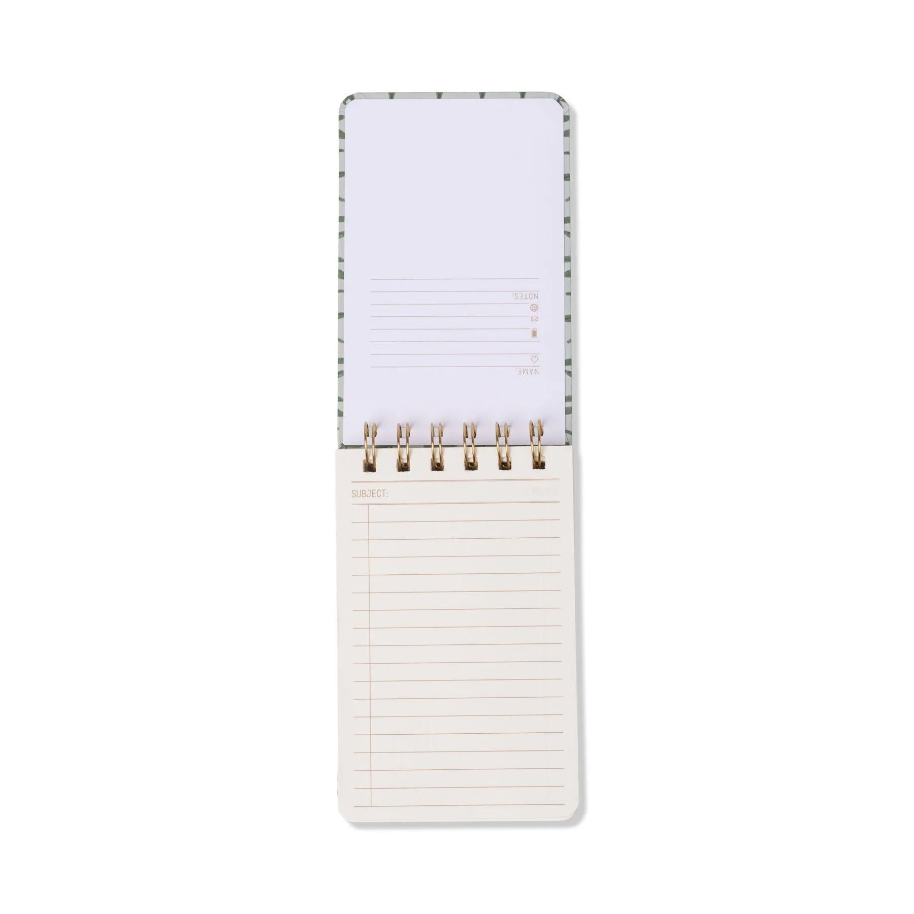 Tulip Twin Wire Notepad - Green Vine - Simply Rye