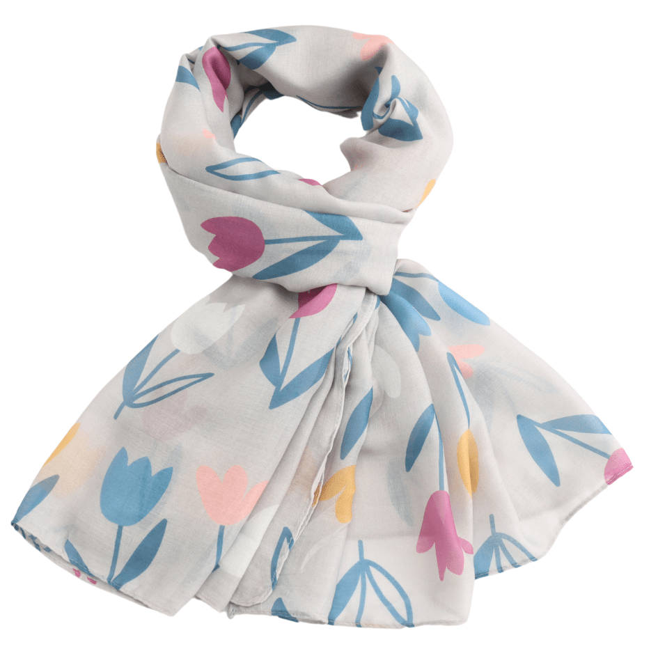 Tulips Lightweight Scarf - Simply Rye