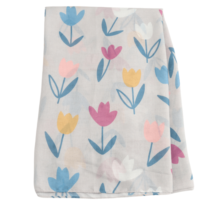 Tulips Lightweight Scarf - Simply Rye